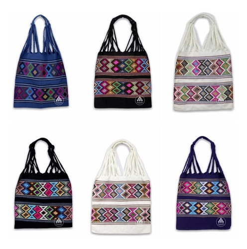 Lote De 6 Bolsas Morrales Artesanales Mexicanos Mod. Juana