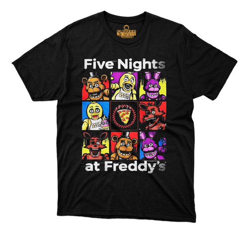 Playera Five Nights At Freddys Poster Video Juego Oso Over