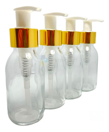 Botella Vidrio Ámbar/transparente 100cc Válvula Cremera X10