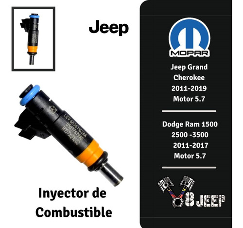 Inyectores Jeep Grand Cherokee 5.7  2011-2017  Marca Mopar 