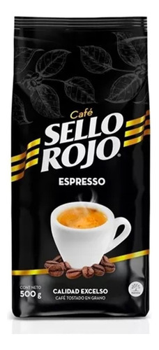 Cafe Colombiano Sello Rojo Espresso 500 Gr En Grano Col8