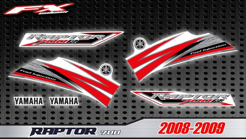 Calcos Simil Original Yamaha Raptor 700 2008-2009 Fxcalcos