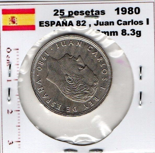 Moneda España Veinticinco Pestas España 82 1980  E40l