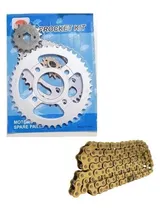 Comprar Kit Corona Y Piñon Cadena Dorada Zr 150 200 250 43\u002F16 Jm