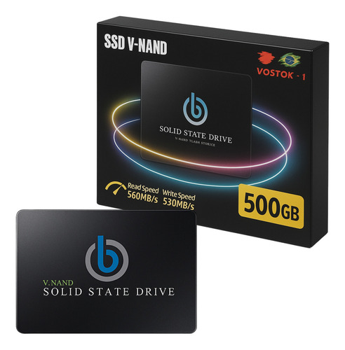 Disco Sólido Interno Ssd 500gb V-nand 3d Nand Alta Performance 2.5 Vostok-1 Preto