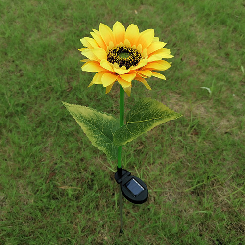 Decoración Exterior De Simulación Led De Girasol Solar Para