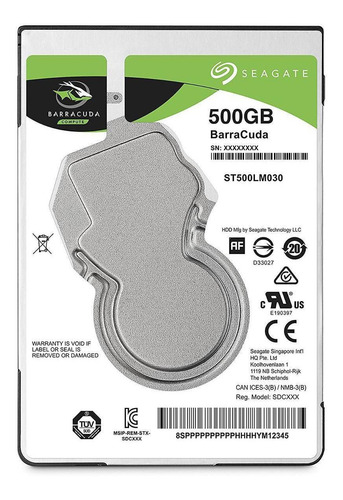 Imagen 2 de 3 de Disco duro interno Seagate Barracuda ST500LM030 500GB