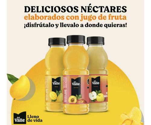Jugo Del Valle 16 Piezas 237ml Mango Durazno Manzana