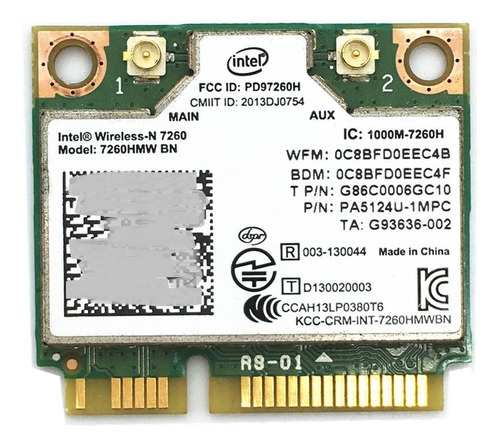 Tarjeta Wifi Intel  7260hmw Bn 7260 2.4ghz Wireless-n