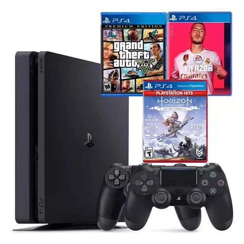 CONSOLA DEL JUEGO SONY PLAY STATION 4 PS4 SLIM 1 TB + 3 JUEGOS