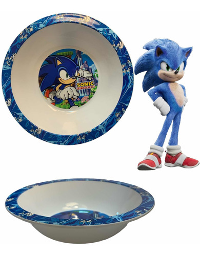 Plato Hondo Sonic The Hedgehog De Plástico Para Chicos Lo++