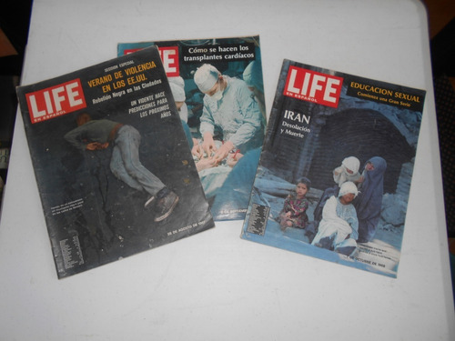 3 Revistas Life En Español Años 1967 (1) Y 1968 (2).