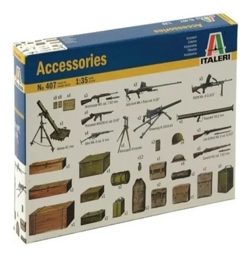 Italeri Kit 0407 Accessories And Guns (acessórios) - 1/35