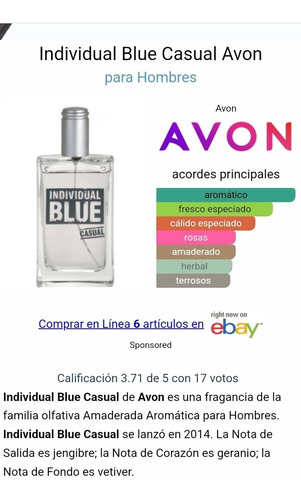 Fragancia Masculina Individual Blue Cas - mL a $900