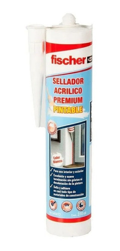 Sellador Acrilico Premium Pintable 310ml Fischer 