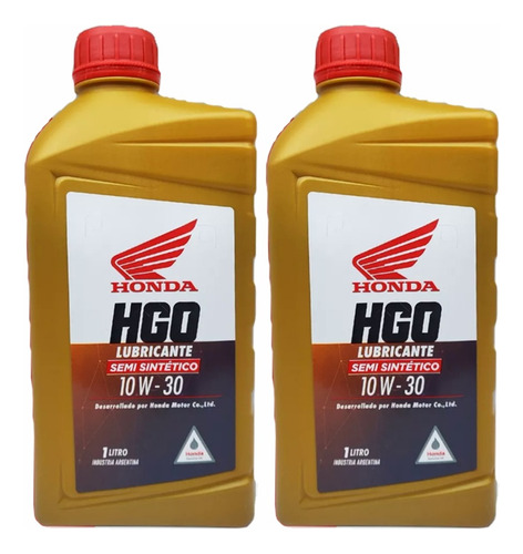 Aceite Moto Semisintético Honda Hgo 10w30 Motor 4t 2 Litros