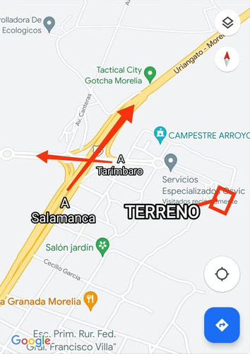 Terreno En Venta En Morelia En Col. Francisco Villa