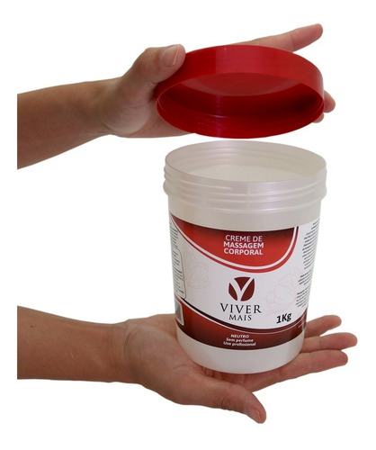 Imagem 5 de 6 de Creme Massagem Neutro Corporal Pote 1kg Profissional Full