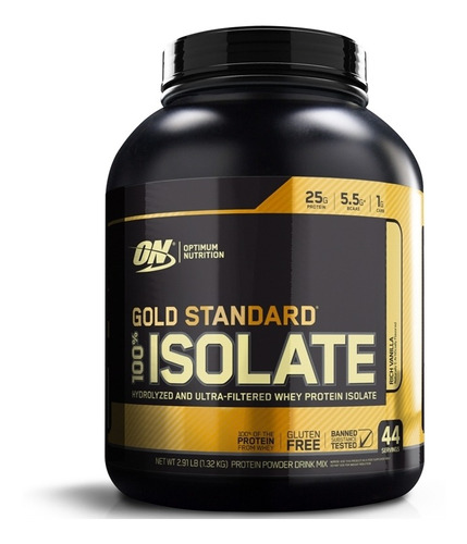 Suplemento Em Pó Optimum Nutrition Gold Standard 100% Isolate Whey Protein Sabor Chocolate Em Pote de 1,36Kg