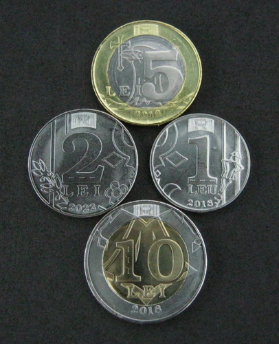 Moldávia Set 4 Moedas Fc - Formam Cabeça De Touro 2018 /2022