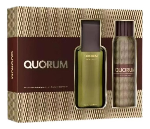 Set Antonio Puig Quorum Edt 100ml + Desodorante De Caballero