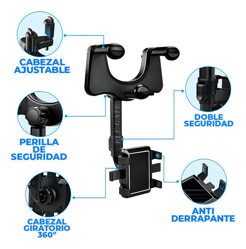 Soporte Universal De Celular Para Coche Espejo Retrovisor