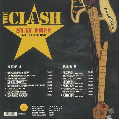 Clash The - Stay Free - Live In Nyc 1979 Lp