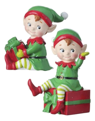 Adornos Clásico De Elfos De Navidad De 4.5 Pulgadas, J...