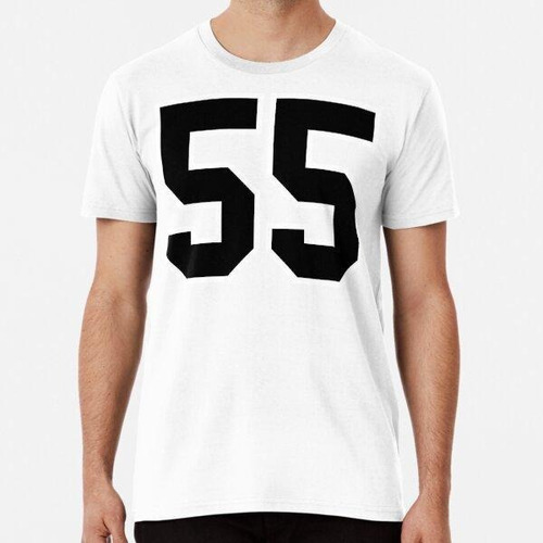 Remera Jersey Number 55 Fifty-five Red Black Sporty Algodon 