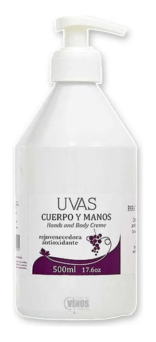 Crema Cuerpo Y Manos 500ml-linea Uvas-