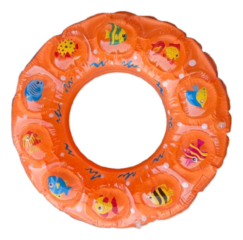 2 Flotadores Salvavidas Para Alberca 70 Cm, Inflables, Dona Naranja
