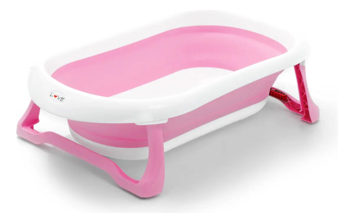 Bañera Plegable Love Plegable B330 Color Rosa 72cm x 44cm x 23cm