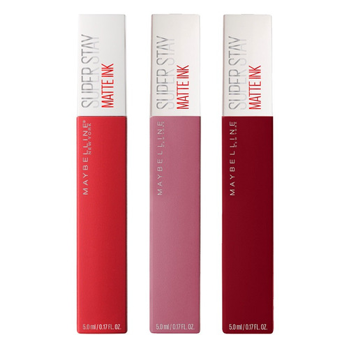 Kit 3 Labiales Maybelline New York Superstay Matte Ink 5 Ml 