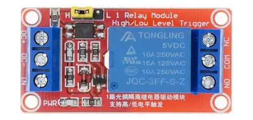 Modulo Rele 1 Canal Relay 5v Opto 10a Low/high Level Arduino