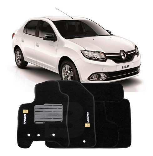 Tapete Carpete Confort Renault Logan 2014 15 16 - 5 Peças