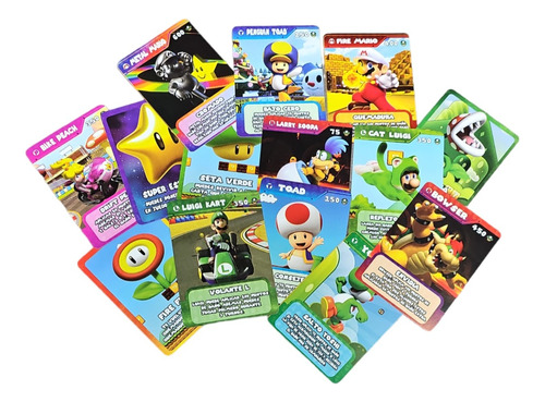 20 Tarjetas Coleccionables De Mario Bros