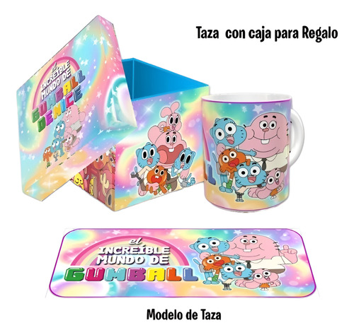 Taza Con Caja Para Regalo, Gumball