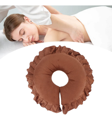 Cojín De Soporte Para El Cuello Forma De U Café Transpirable Café Diseño De La Tela