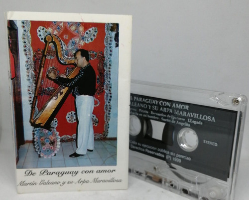 Martin Galeano Y Su Arpa. De Paraguay Con Amor. Cassette.