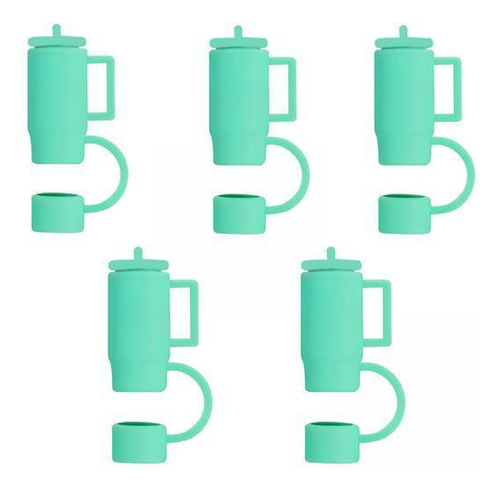 2 X 5 Piezas De Cubiertas De Paja De Silicona, Accesorios