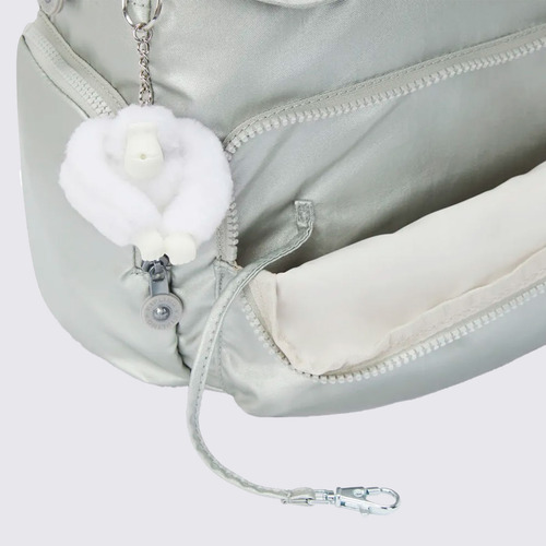 Mochila Kipling City Zip S Prata I563470p Cor Cinza