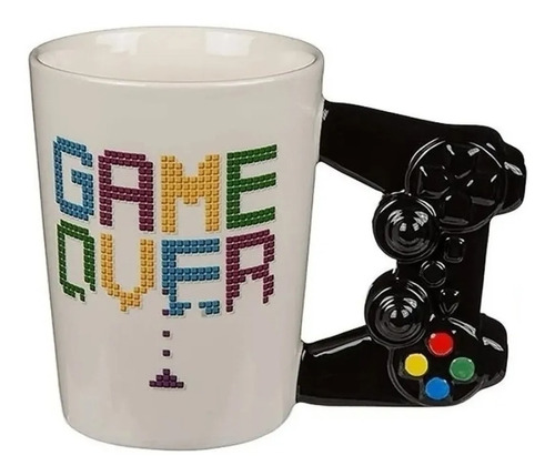 Taza Tazon Gamer De Ceramica Game Over Control Ps Pro X.l