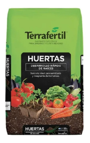 Sustrato Terrafertil Huertas X 50l Pro Gabba Grow Olivos