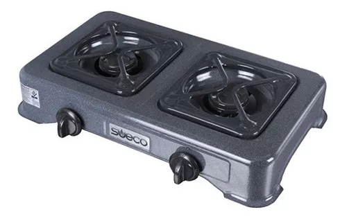 Estufa de Mesa ABBA 2 Puestos Gas Propano SC200 Negro