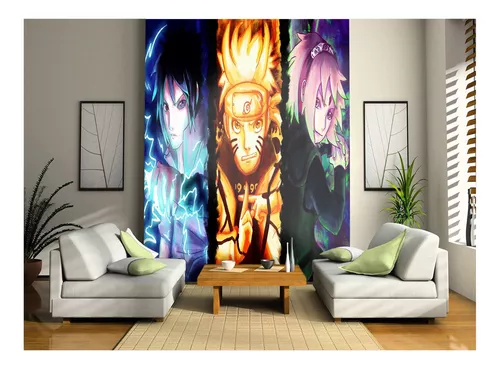 Papel de Parede Anime Naruto Mangá Desenho Art M² Lavável