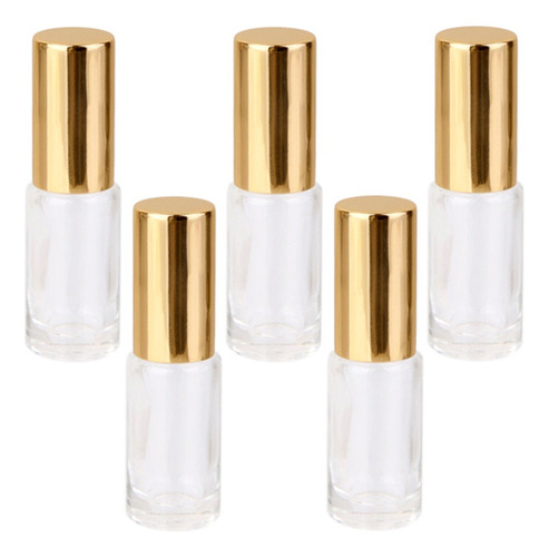 5pcs Mini Botella De Perfume De Vidrio Vacío Roll-on De