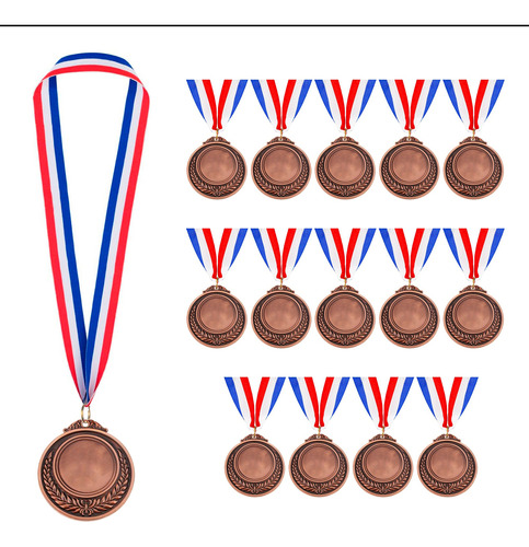15 Medallas Deportiva Metálica C/cinta 6,5cm Forcecl