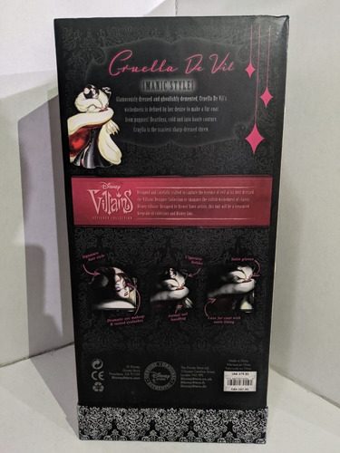Muñeca Disney. Villains. Designer Collection. Cruella De Vil (Usado)
