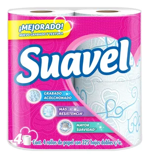 Suavel papel higiénico 4 rollos 325 hojas