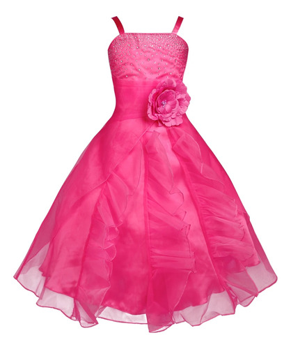 Vestido De Princesa Con Tutú De Organza Para Niñas